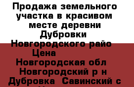 Продажа земельного участка в красивом месте деревни Дубровки, Новгородского райо › Цена ­ 200 000 - Новгородская обл., Новгородский р-н, Дубровка (Савинский с/с) д. Недвижимость » Земельные участки продажа   